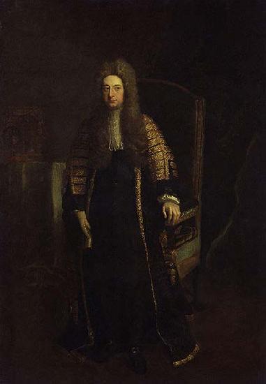 Jonathan Richardson Portrait of William Cowper, 1st Earl Cowper oil painting image